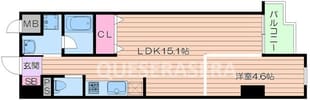 クリスタルブライト天満橋リバーサイドの物件間取画像